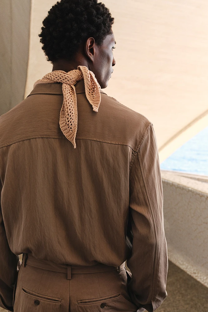 Loose-Fit Satin Shirt