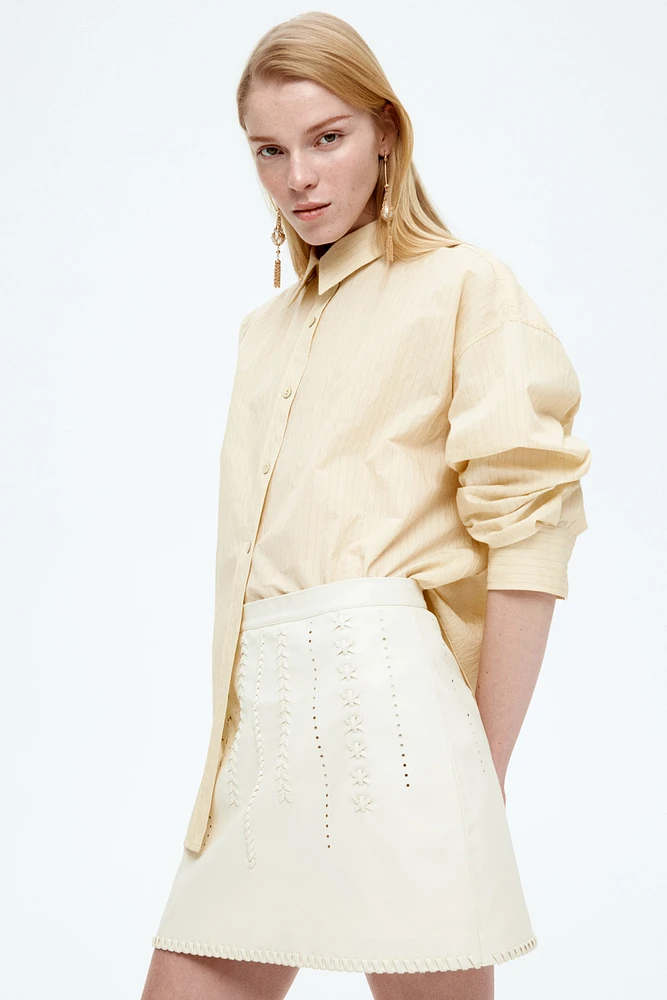 Coated Mini Skirt