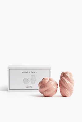 Lot de 2 mini vases en grès cérame