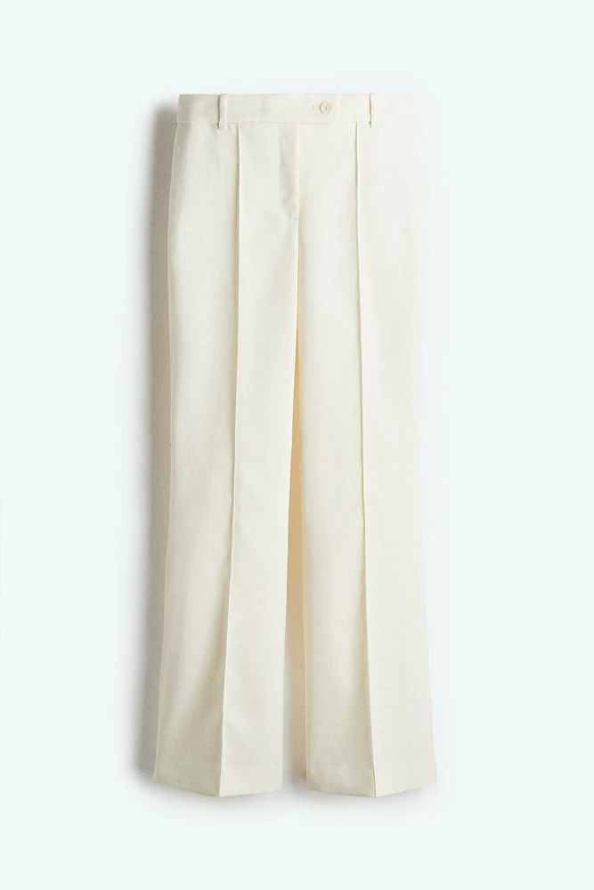 Flared Creased Pants