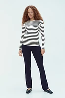 MAMA Ribbed Jersey Top