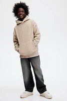 Loose-Fit Teddy Fleece Hoodie