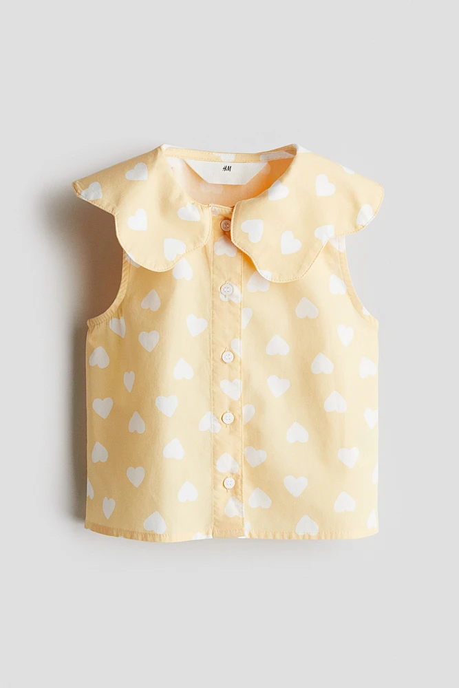 Cotton Blouse with Collar
