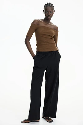 Linen-Blend Pants