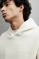 Loose Fit Ribbed Hoodie