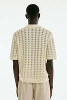 Regular-Fit Pointelle-Knit Polo Shirt