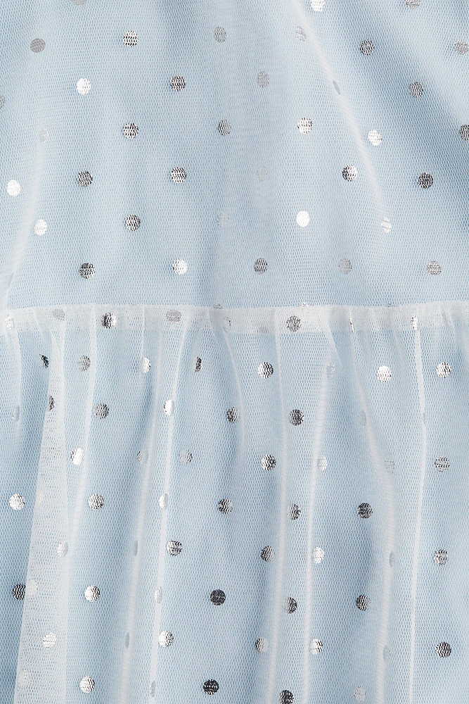 Foil-Print Tulle Dress
