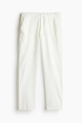 Regular Fit Linen-blend Pants