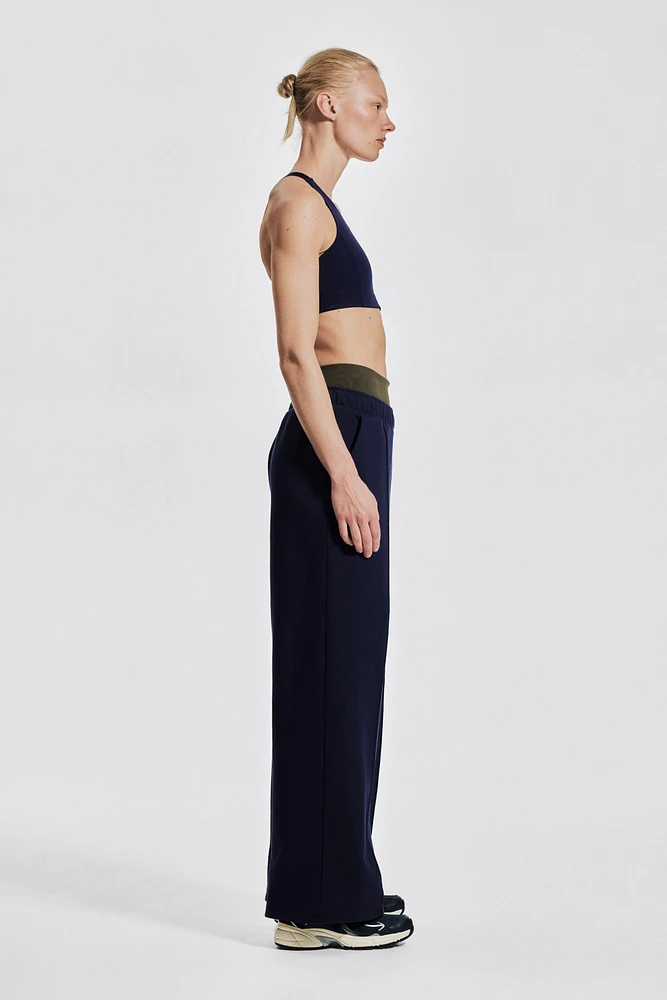Wide-Leg Sports Sweatpants