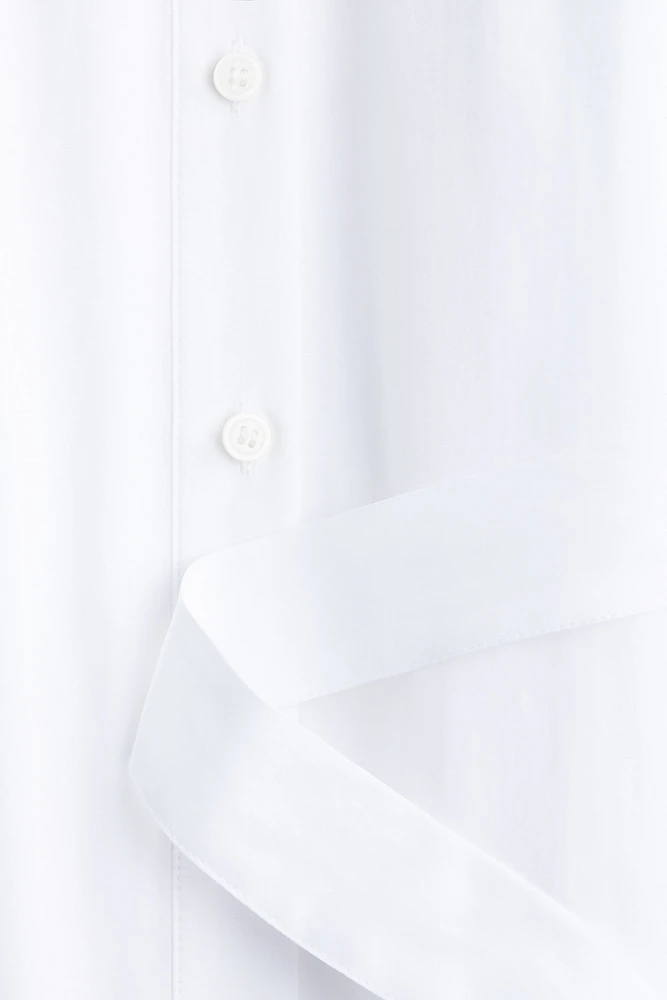 Tie-Belt Shirt Dress