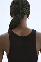 Ribbed Silk-Blend Tank Top