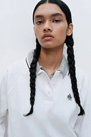 Rugby Shirt with Embroidered Motif