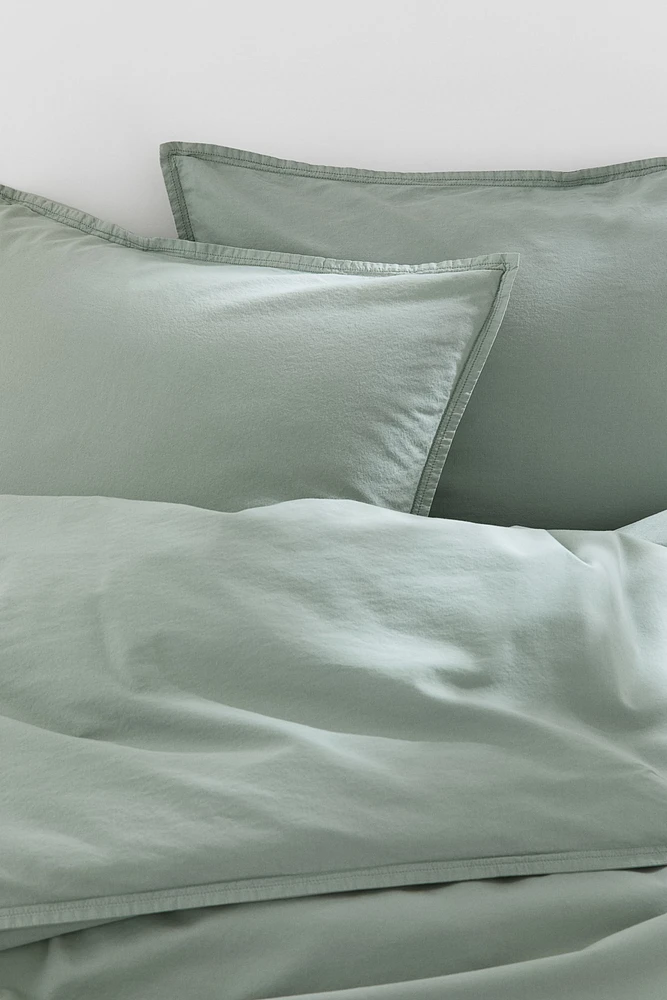 Washed Cotton King/Queen Duvet Cover Set