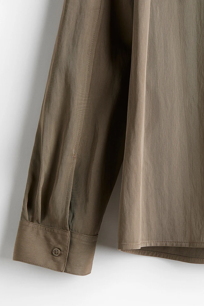 Chemise ample en satin