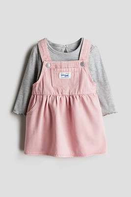2-piece Denim Dress and Top Set