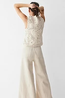 Crochet-Look Vest