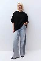 Oversized Short-Sleeved Sweatshirt