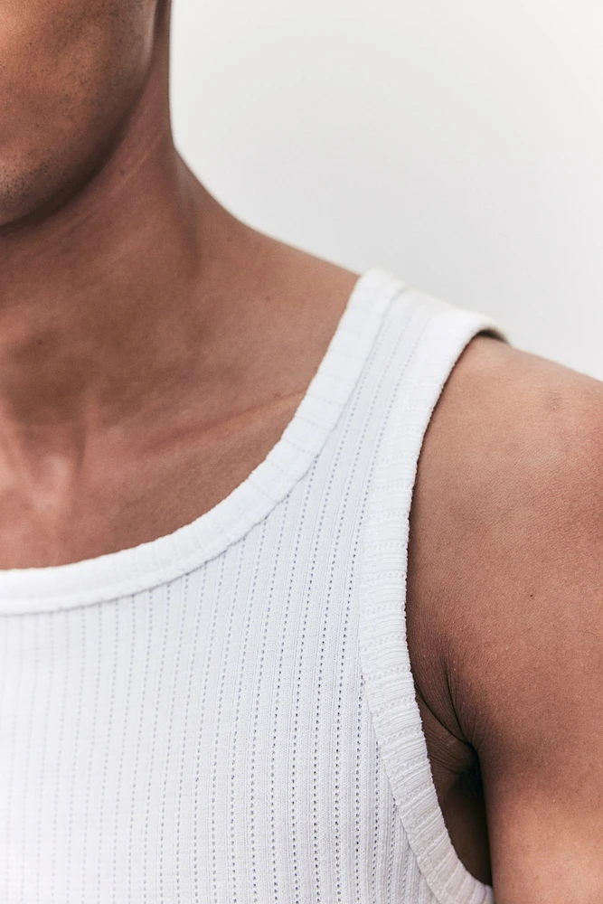 Slim-Fit Ribbed Tank Top