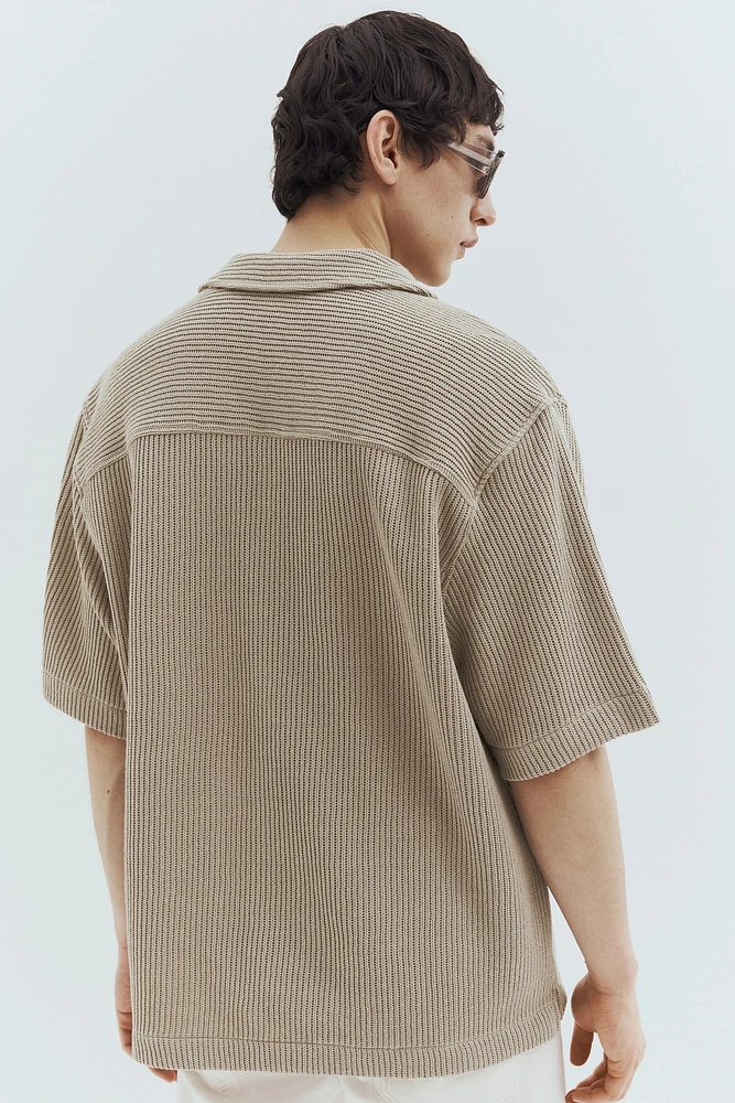 Loose Fit Ribbed Resort Shirt