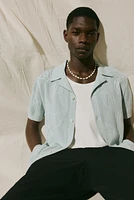 Regular-Fit Jacquard-Knit Resort Shirt