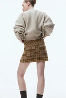 Brushed-Finish Mini Skirt