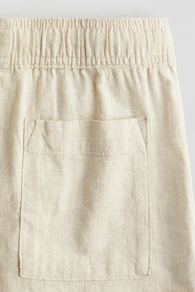 Linen-Blend Shorts