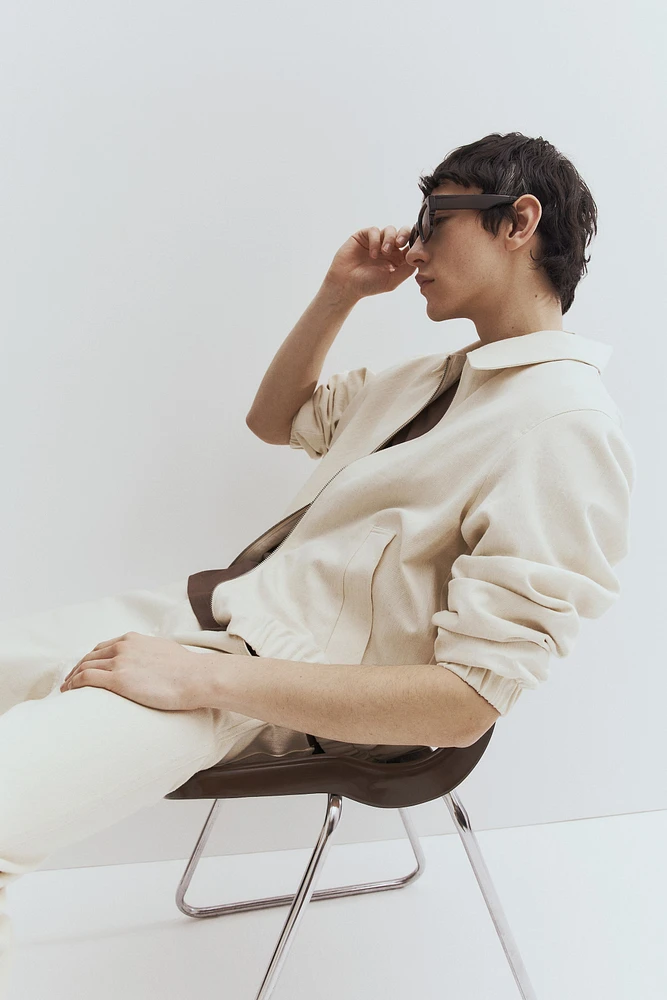 Regular-Fit Linen-Blend Jacket
