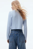 Cable-Knit-Look Cardigan