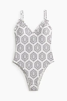 Ruffle-Trimmed Padded-Cup Swimsuit