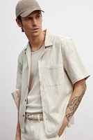 Regular-Fit Linen-Blend Resort Shirt