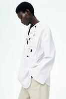 Blouse with Eyelet Embroidery
