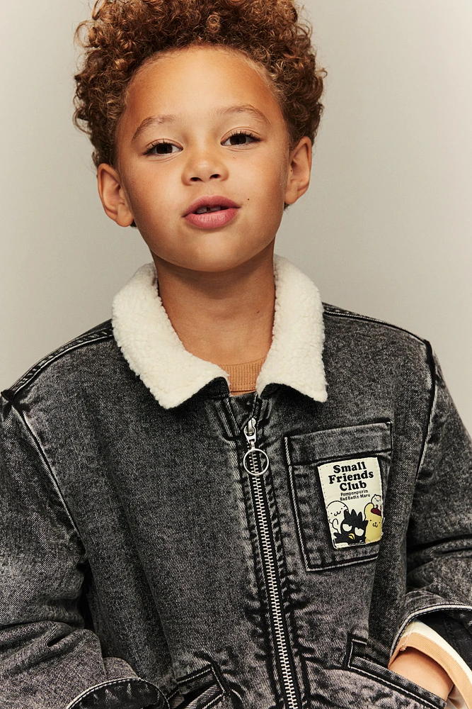 Teddy-Fleece-Lined Denim Jacket