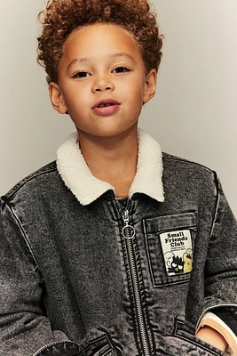 Teddy-Fleece-Lined Denim Jacket