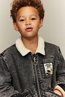 Teddy-Fleece-Lined Denim Jacket