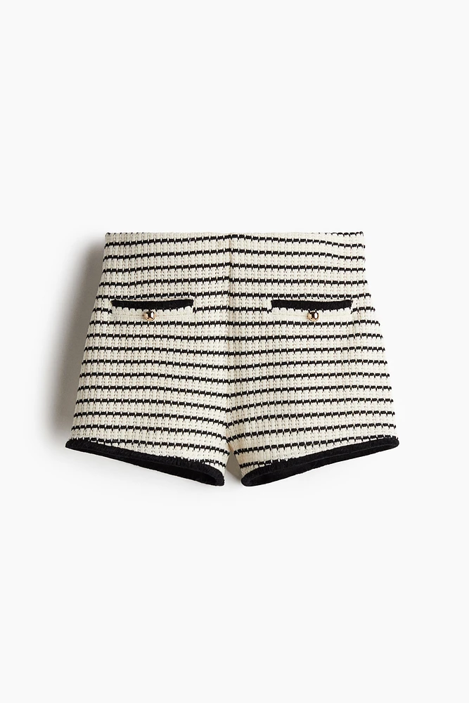 Short en tricot texturé