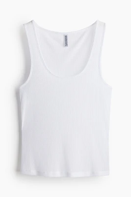 Sheer Ribbed Tank Top