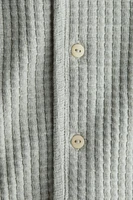 Waffled Cotton Cardigan