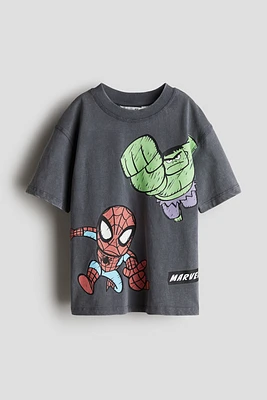 Oversized T-Shirt with Printed Motif