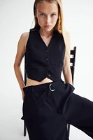 Wide-Leg Belted Pants
