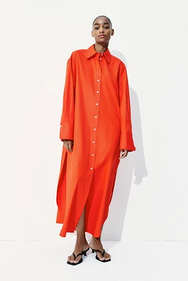 Robe chemisier grande taille en coton