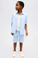 Cotton seersucker shorts