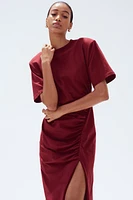 T-Shirt Dress with Shoulder Pads