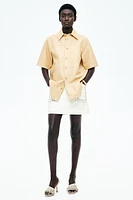 Loose-Fit Leather Shirt