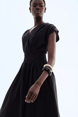 Cotton Dress with Smocked Waist
