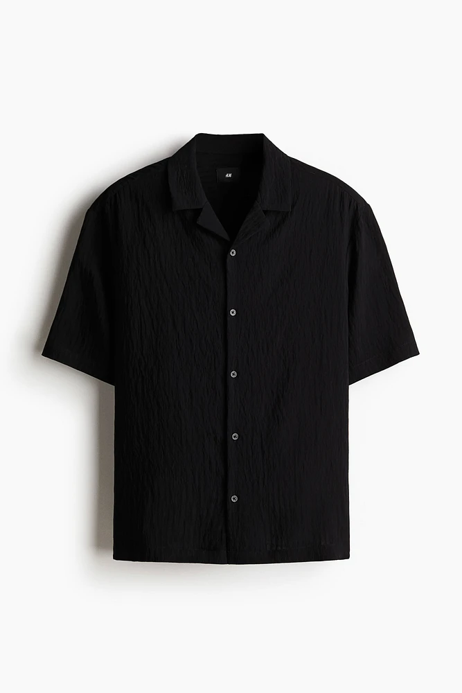 Loose-Fit Crinkled Resort Shirt