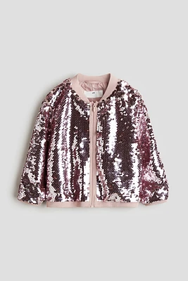 Blouson style aviateur à paillettes