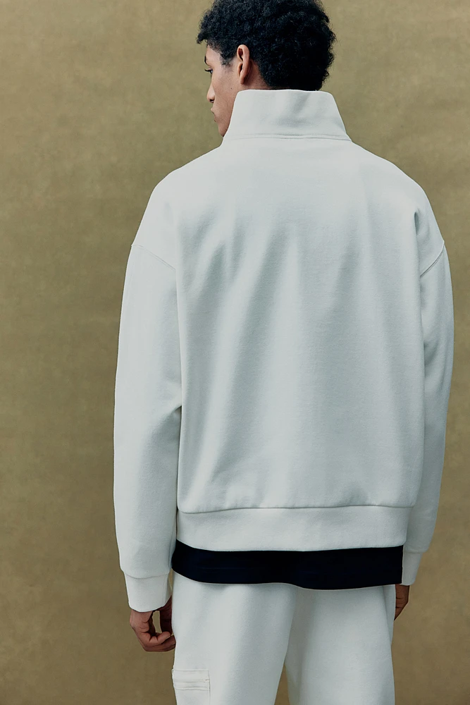 Loose Fit Half-Zip Sweatshirt