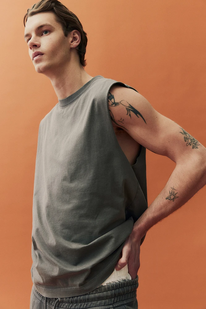 Regular-Fit Washed Tank Top