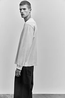 Loose-Fit Long-Sleeved Jersey Shirt