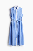 Tie-Belt Shirt Dress